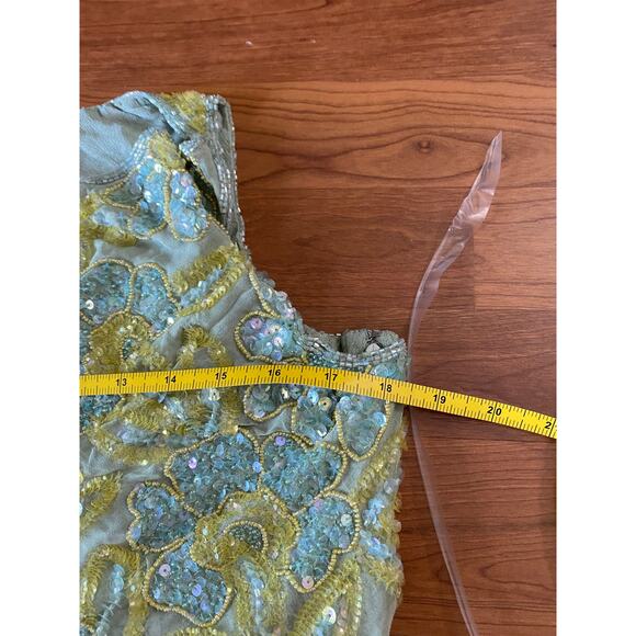 Chaudry Women's Sequined Tank Top, Blue/Green, Large - Picture 6 of 8